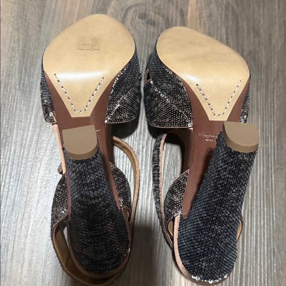 NWT. Ralph Lauren Purple Label Kellsie Sequined Platform Sandal - Picture 4 of 6